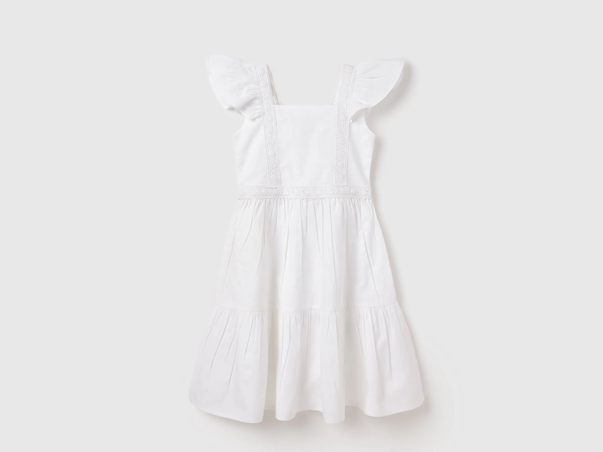 Regular Fit Square Neck Embroidered Dress