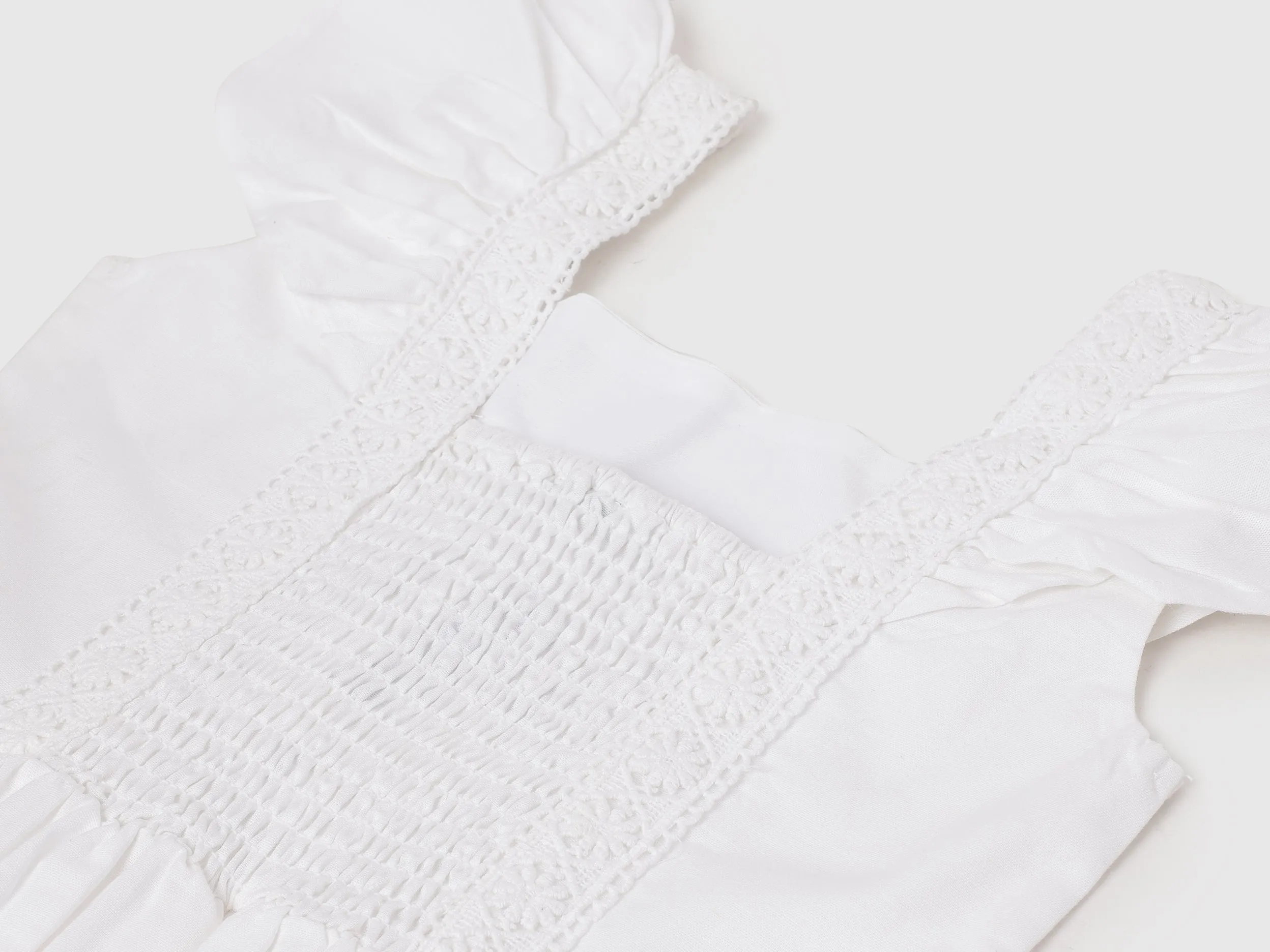 Regular Fit Square Neck Embroidered Dress