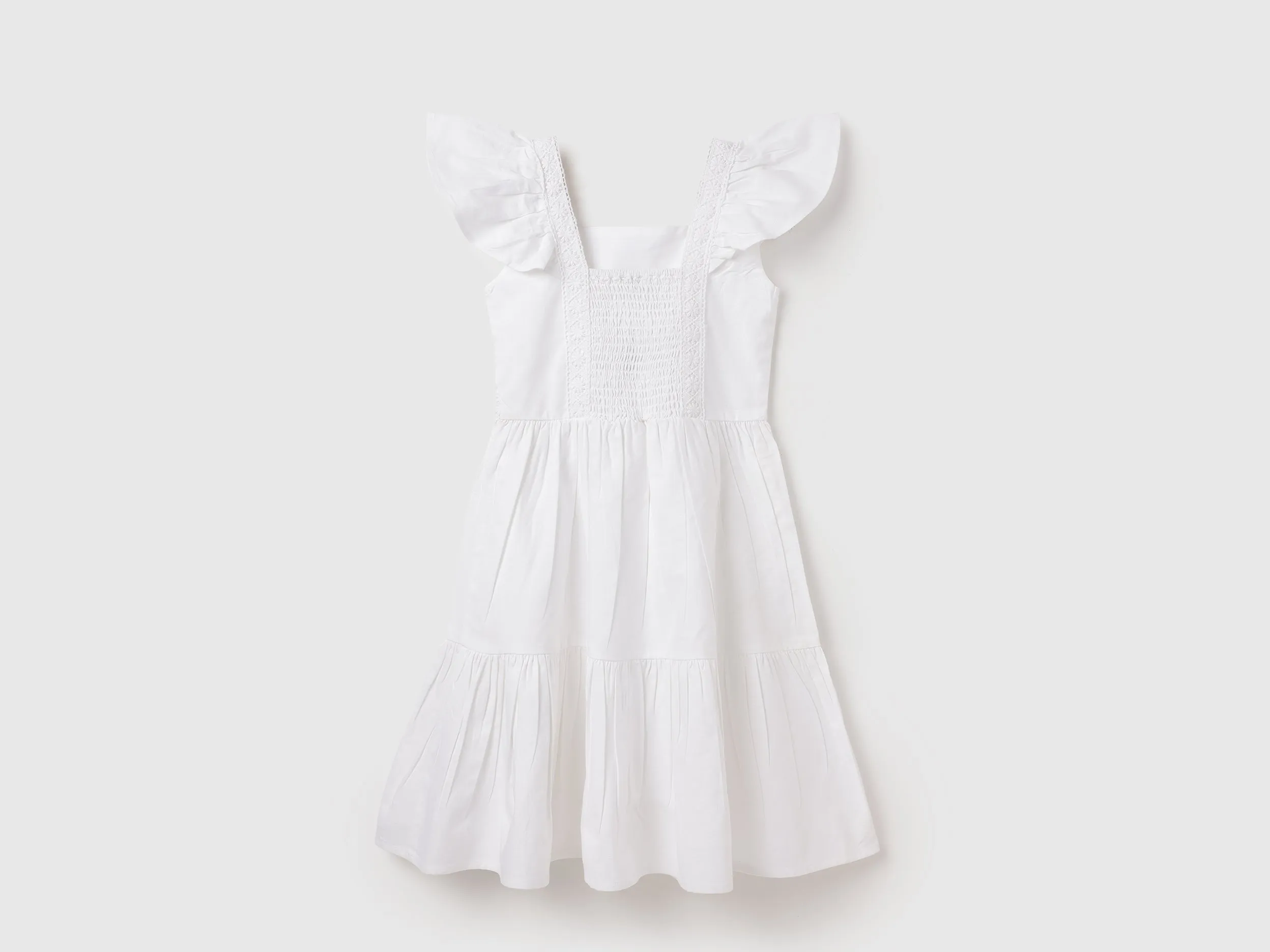 Regular Fit Square Neck Embroidered Dress