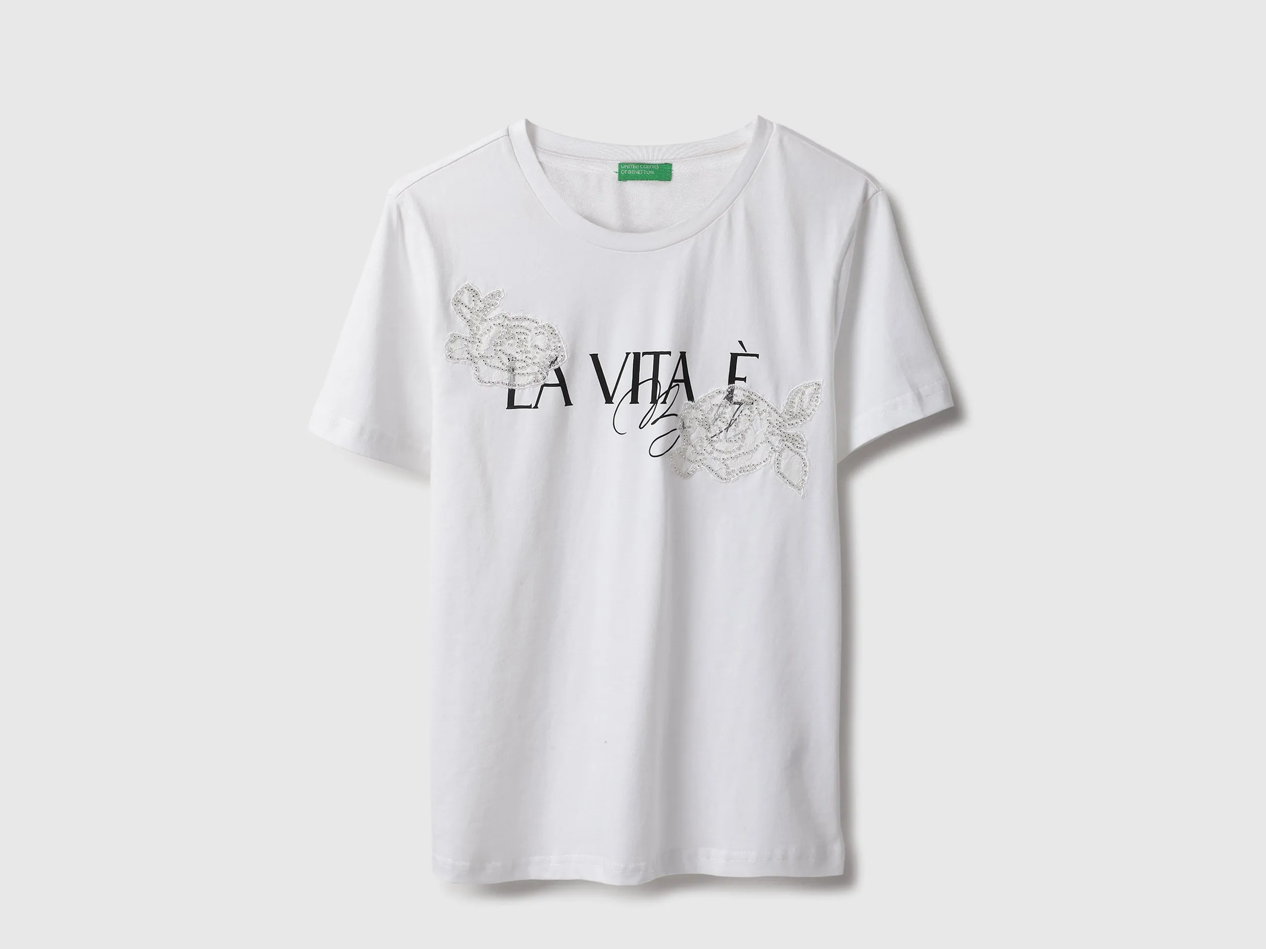 Round Neck Embroidered Tshirt