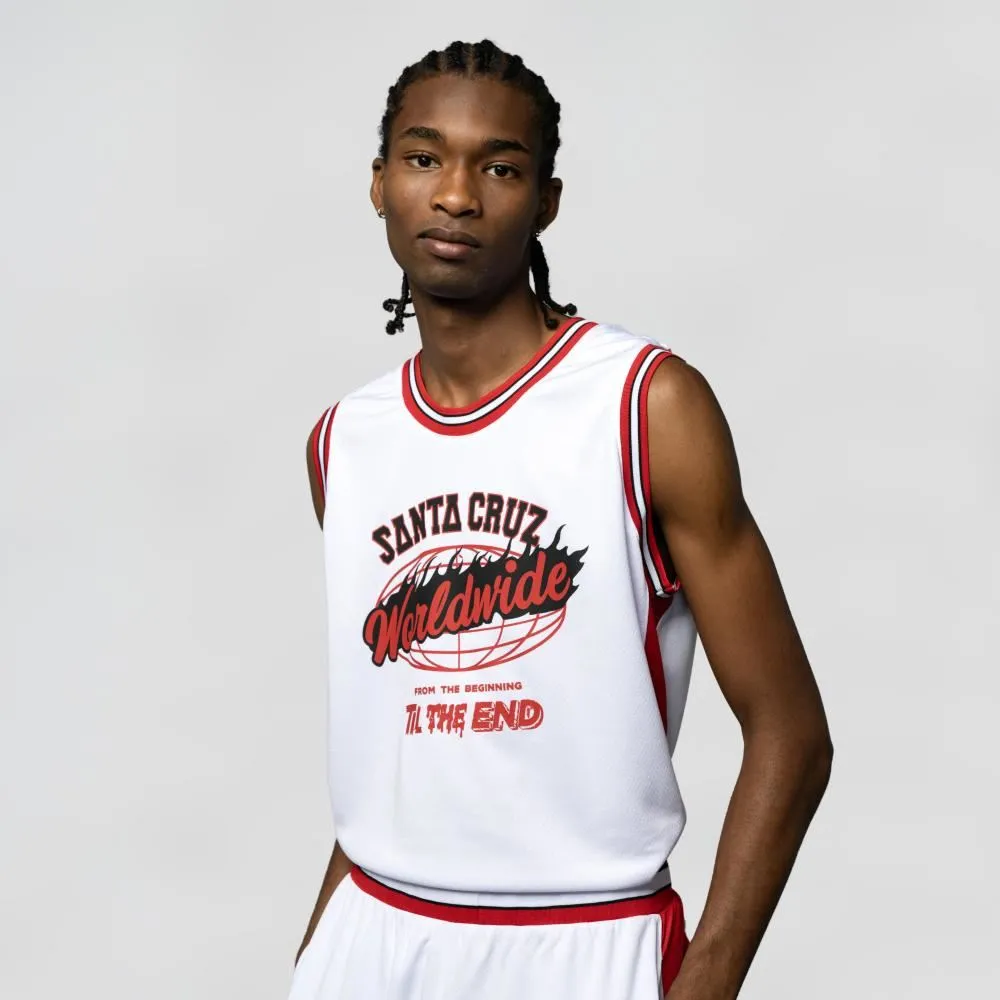 Santa Cruz Mesh Vest TTE Worldwide Front - White