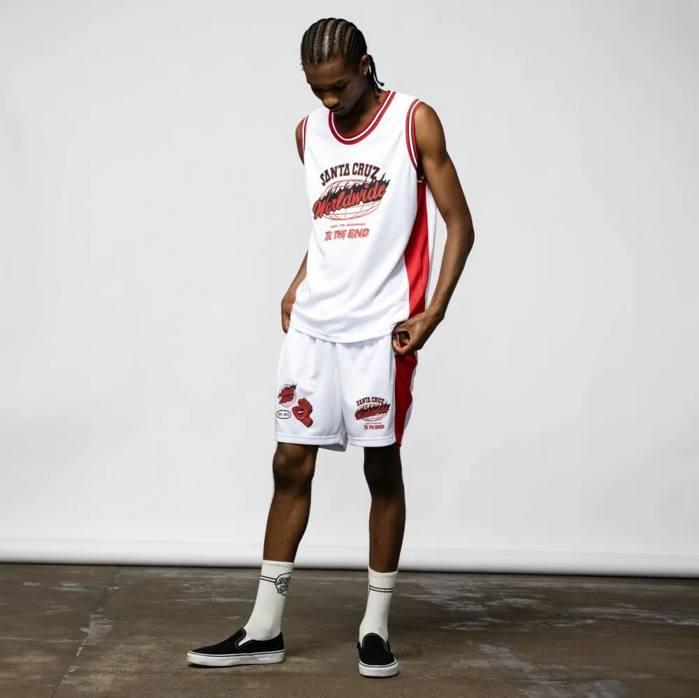 Santa Cruz Mesh Vest TTE Worldwide Front - White