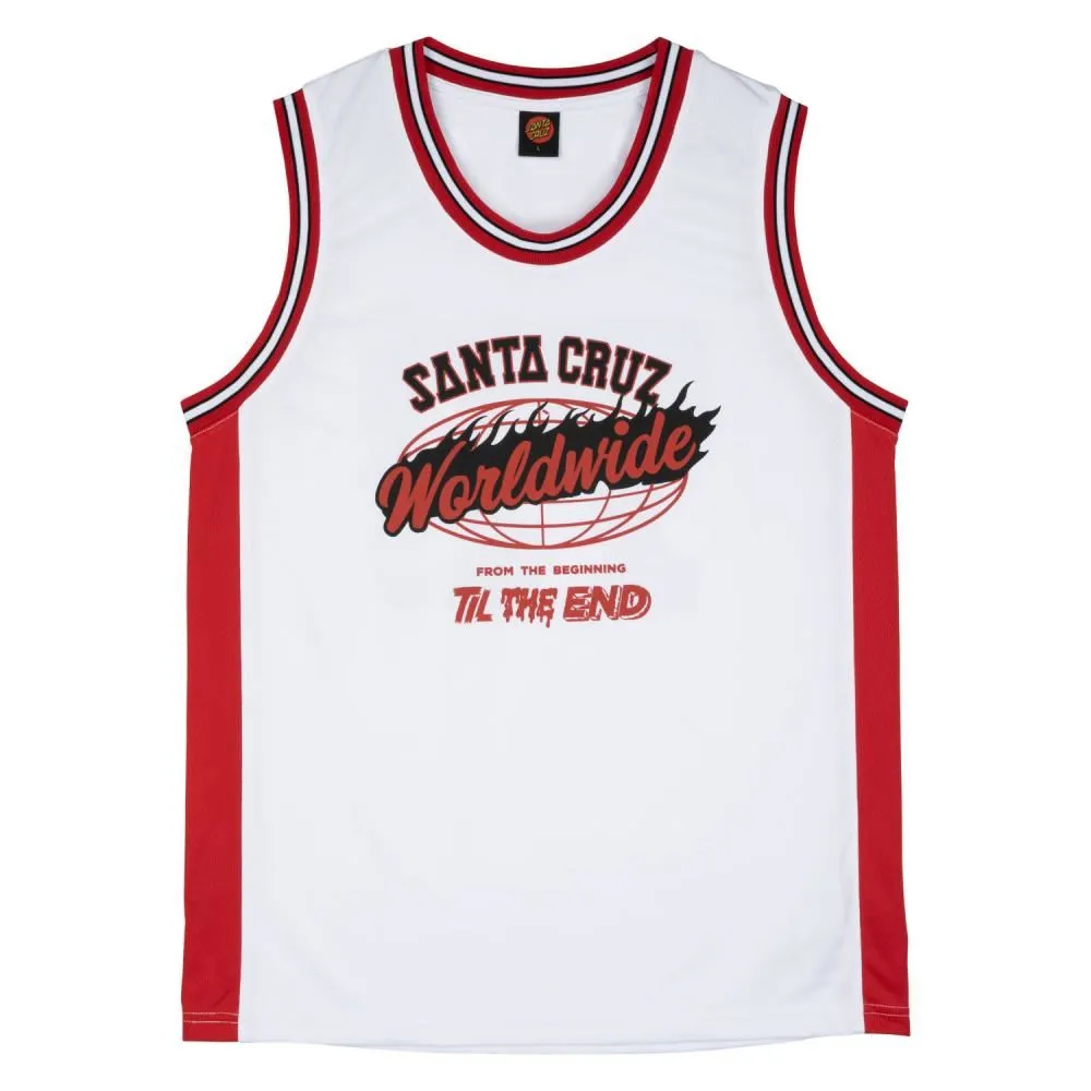 Santa Cruz Mesh Vest TTE Worldwide Front - White