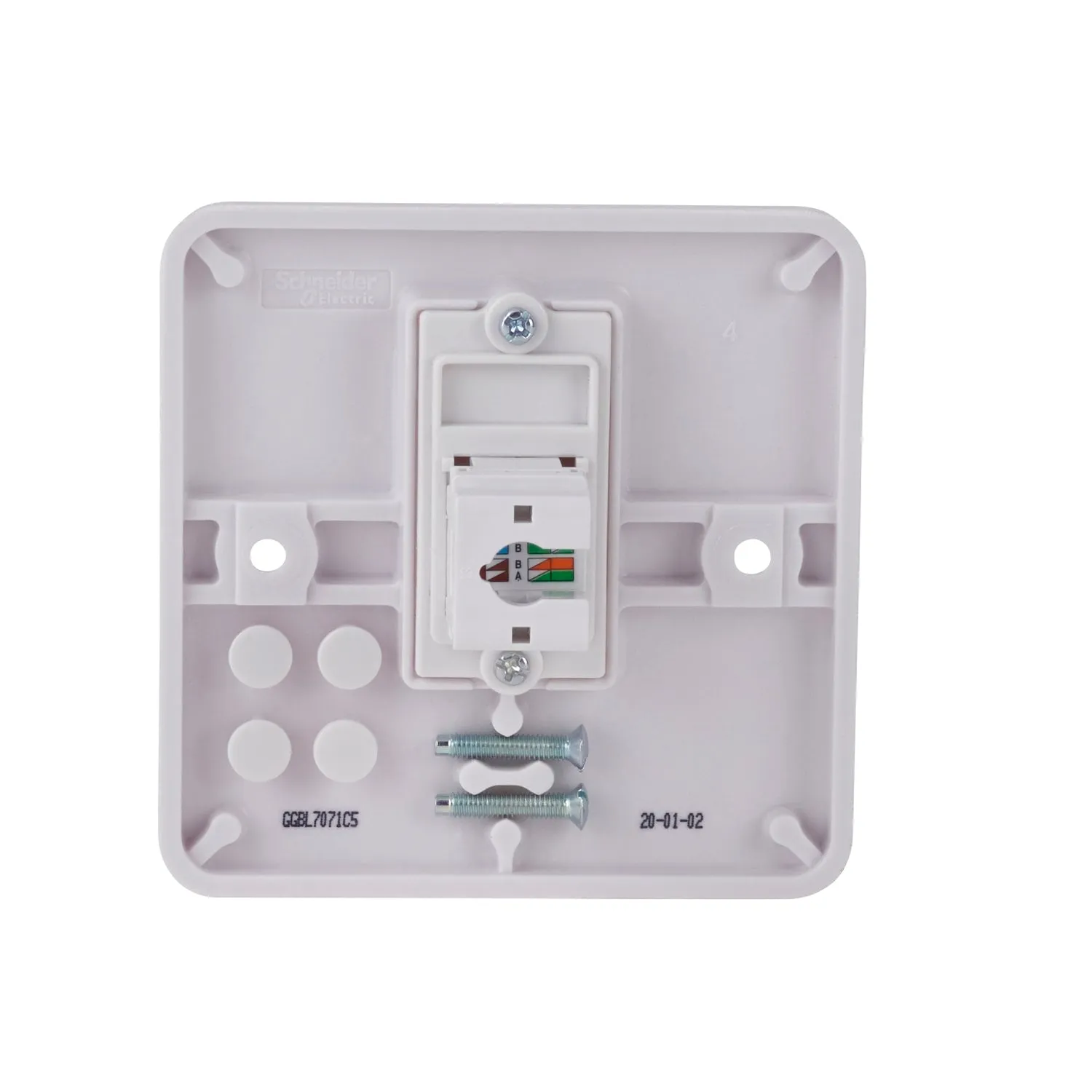 Schneider Electric GGBL7071C5 Lisse White Moulded Single RJ45 CAT5e Data Socket