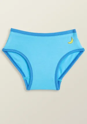Scribbles Girls Hipsters Blue Tencel Modal - Banana
