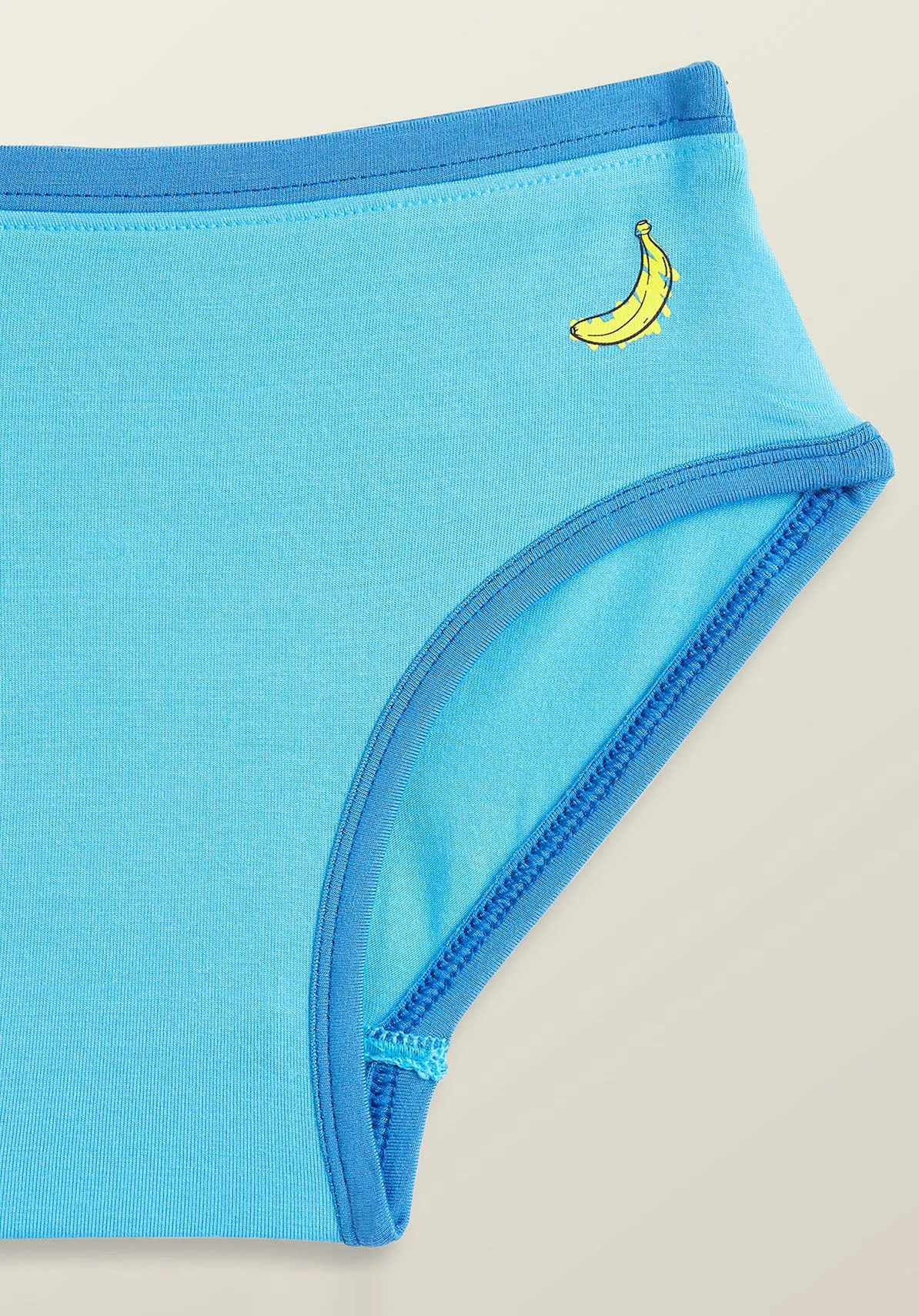 Scribbles Girls Hipsters Blue Tencel Modal - Banana