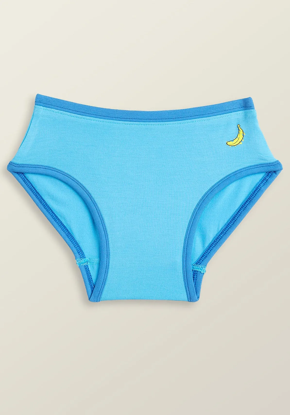 Scribbles Girls Hipsters Blue Tencel Modal - Banana