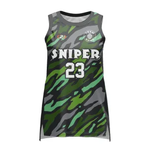 SNIPER Ladies SlimFit HP Split Basketball Singlet Design Your Own Custom