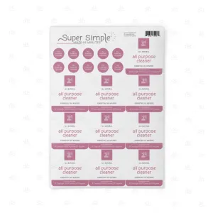 Super Simple : Made in Minutes Label Sheet - All Purpose Cleaner