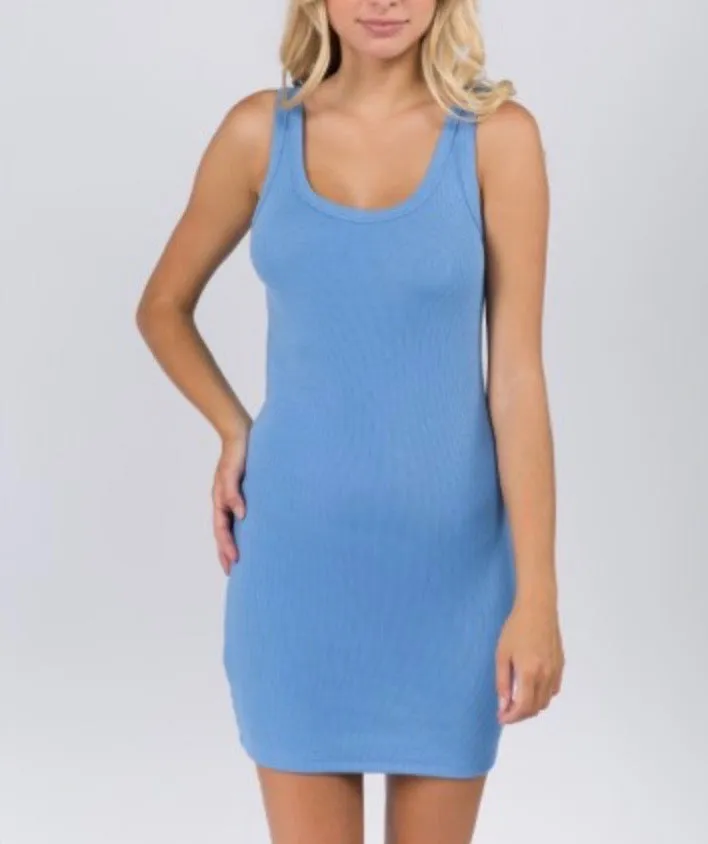 Tank Ribbed Mini Dress