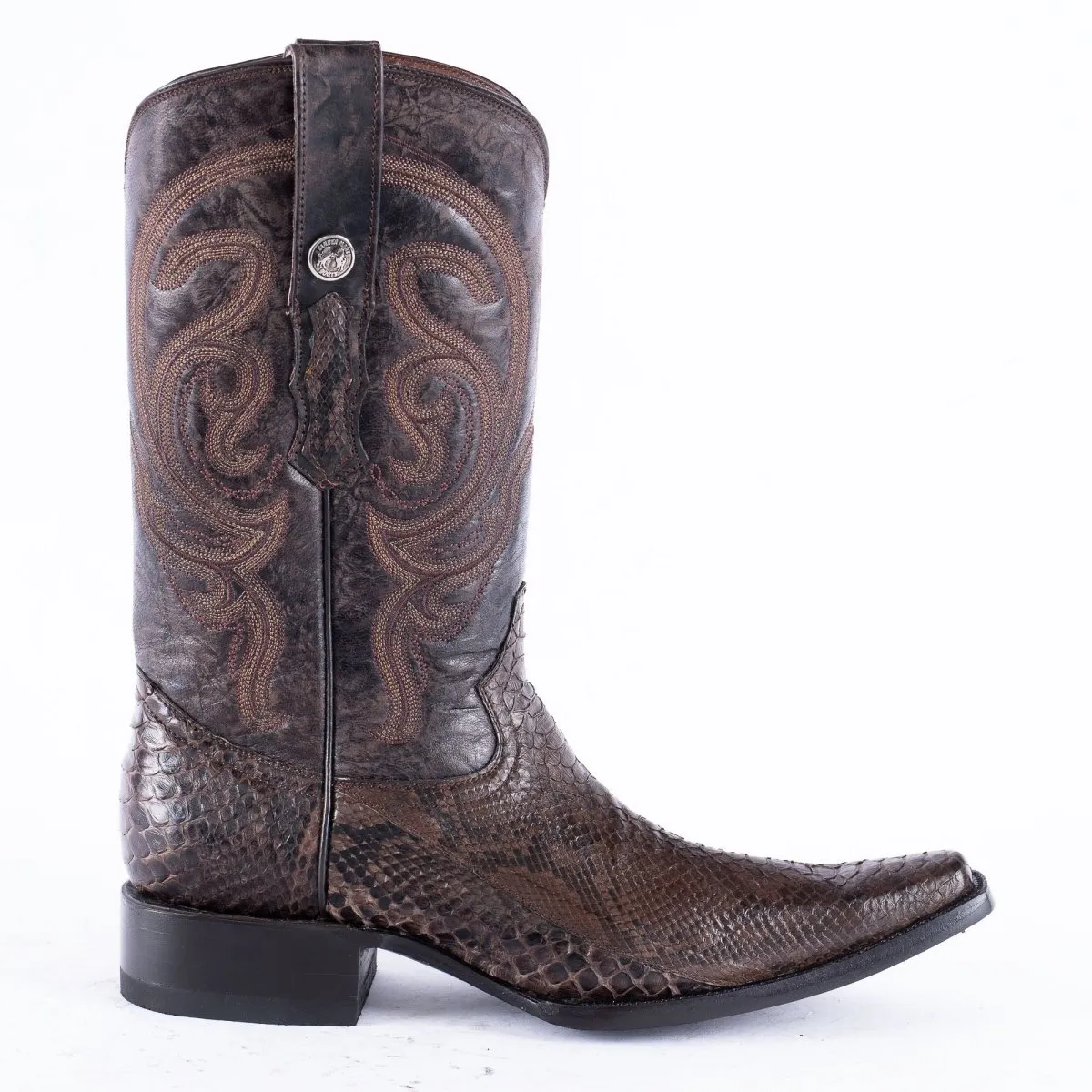 TANNER MARK EXOTIC LEATHER Python MD KT Cowboy Boots Euro Toe