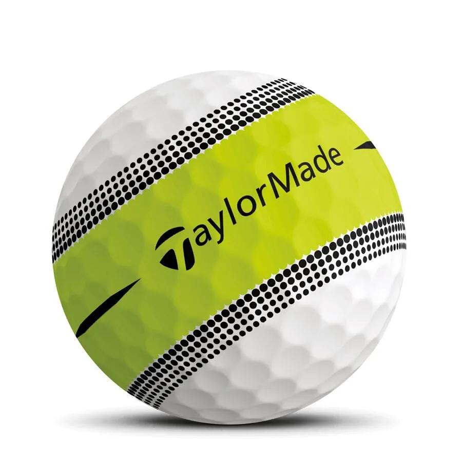 TaylorMade Tour Response Stripe - Pelotas de golf multicolor (12 unidades)