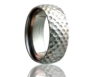 Titanium Dome Golf Ball Pattern Ring