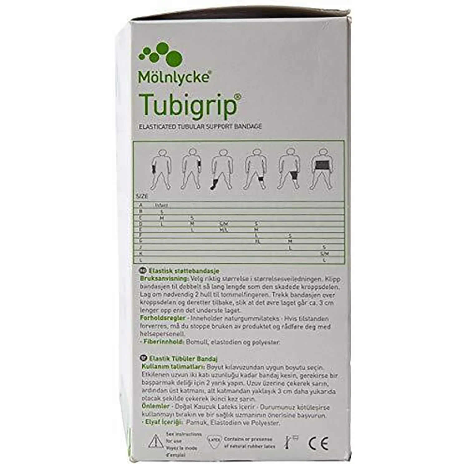 Tubigrip Multi-Purpose Elasticated Tubular Support Bandage | Beige | Size: F | 10m Roll | Single