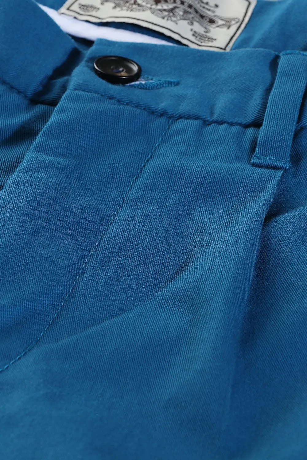 Twill Turquoise Chino Shorts