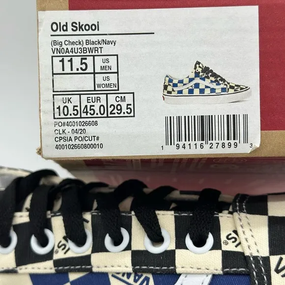 Vans Checkerboard Sneakers - Black and White