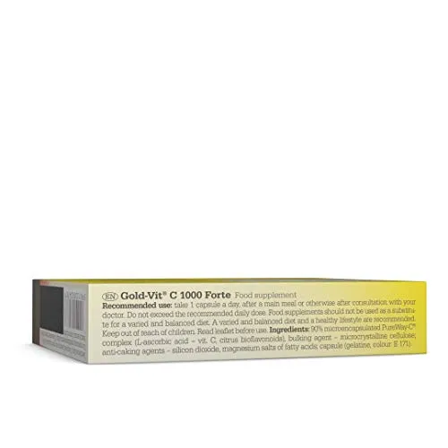 Vitamin C 1000mg Capsules - Vitamin C Capsules 1000mg - VIT C 1000mg Capsules - High Dose Vitamin C - Vitamin C 1000 Mg Capsules - VIT C Capsules - Olimp Gold VIT C 1000 Forte - 30 Capsules