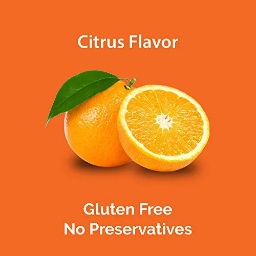 Vitamina C 1000 mg - Tabletas masticables con cítricos en el aire (64 unidades en una caja), suplemento de apoyo inmunológico sin gluten y alto en antioxidantes, el embalaje puede variar