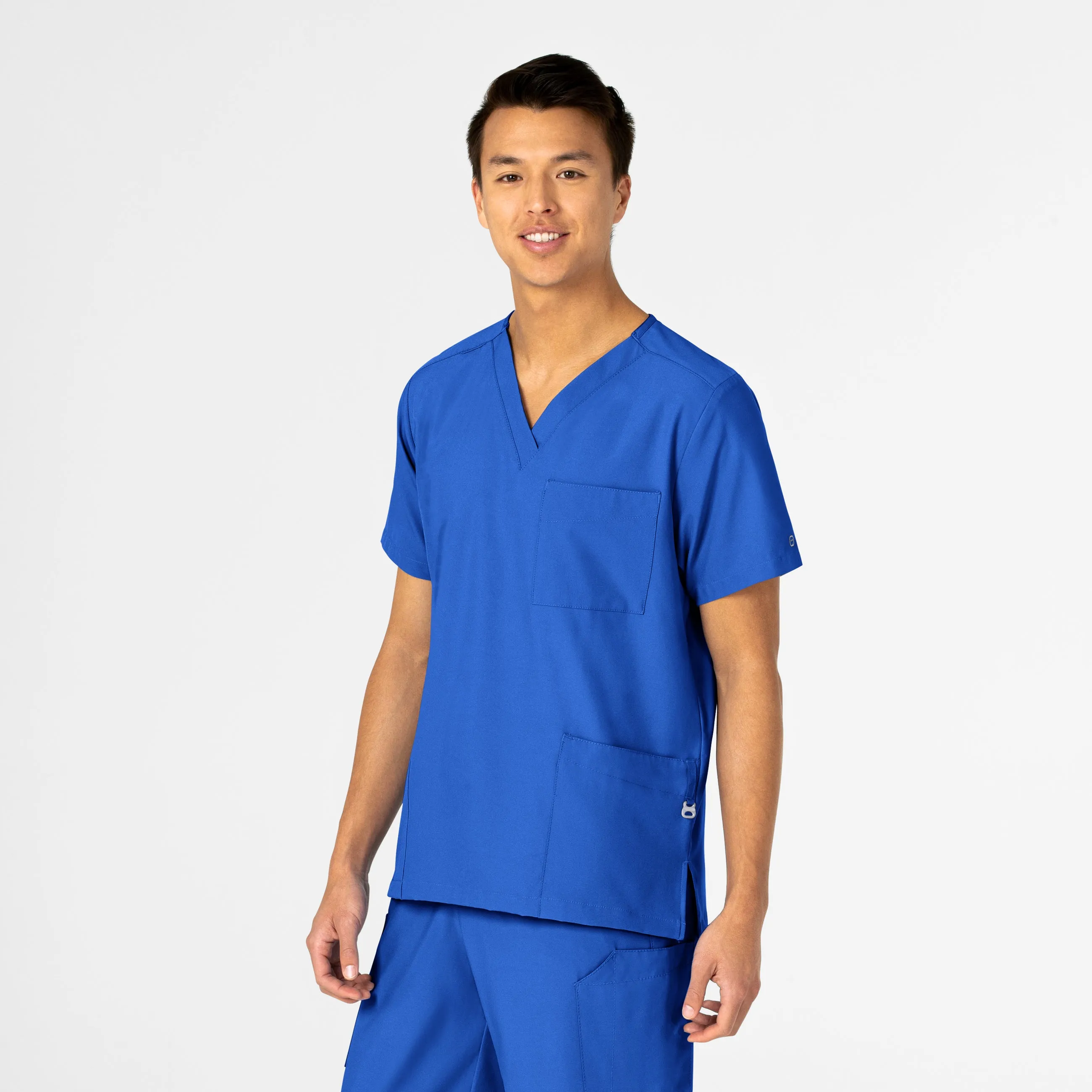 W123 6855 Unisex 4 Pocket Utility Scrub Top Royal