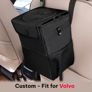 Waterproof Car Trash Can with Lid and Storage Pockets, Custom-Fit For Car, 100% Leak-Proof Car Organizer, Waterproof Car Garbage Can, Multipurpose Trash Bin for Car WAOV234