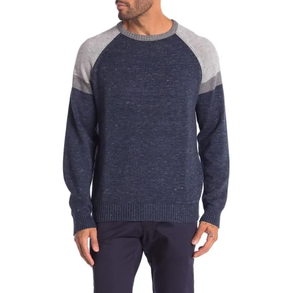 Weatherproof Colorblock Raglan Sleeve Sweate Hoodie Pullover TRUE DENIM