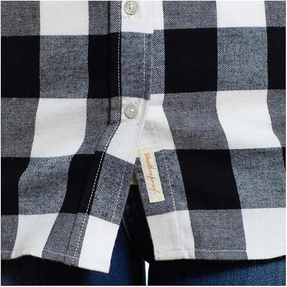 Weatherproof Vintage Women Casual Soft Brushed Plaid Button Down Flannel Shirt