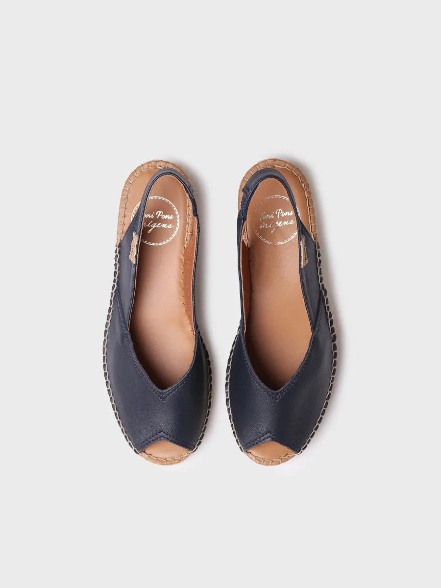 Wedge espadrilles in leather - BERNIA-P