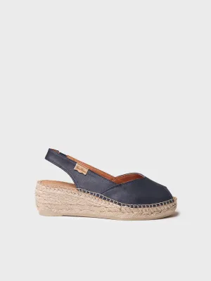 Wedge espadrilles in leather - BERNIA-P