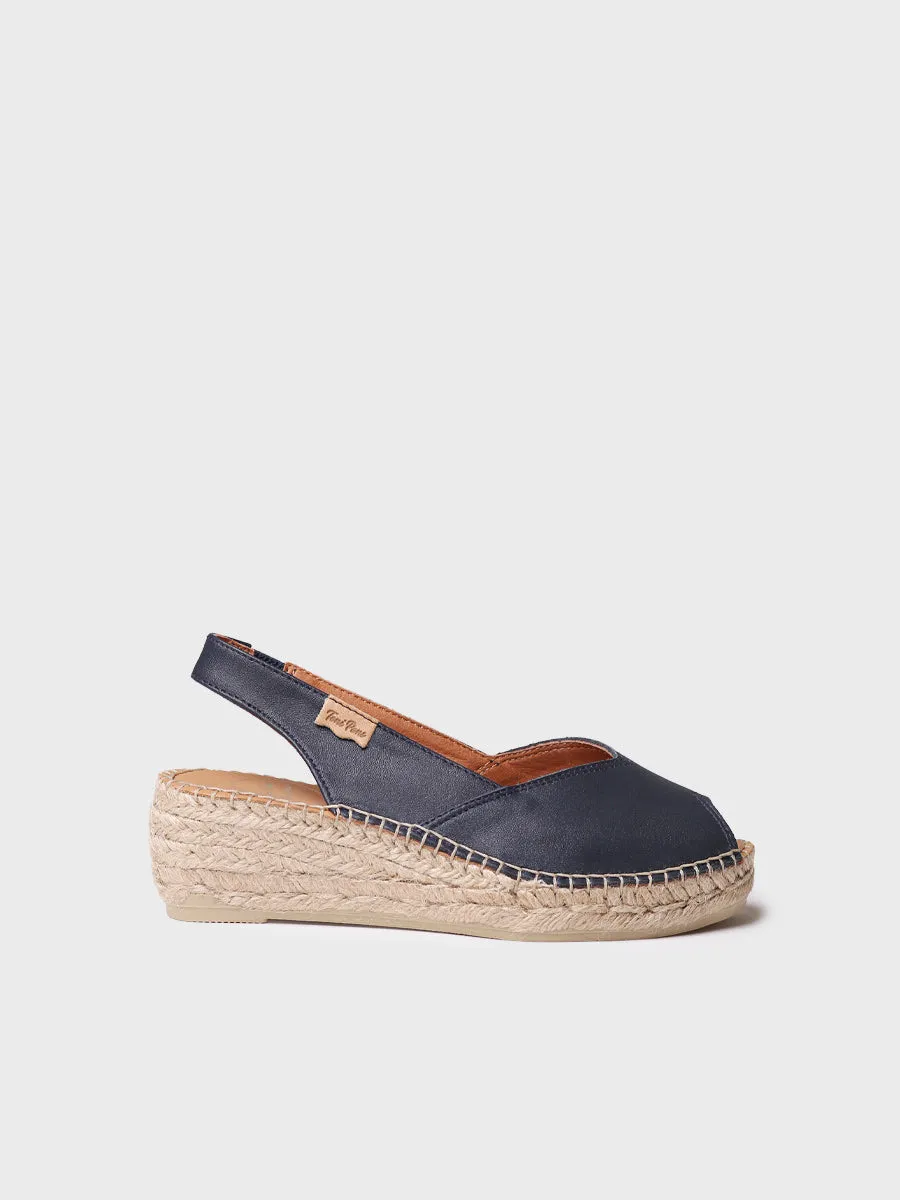 Wedge espadrilles in leather - BERNIA-P