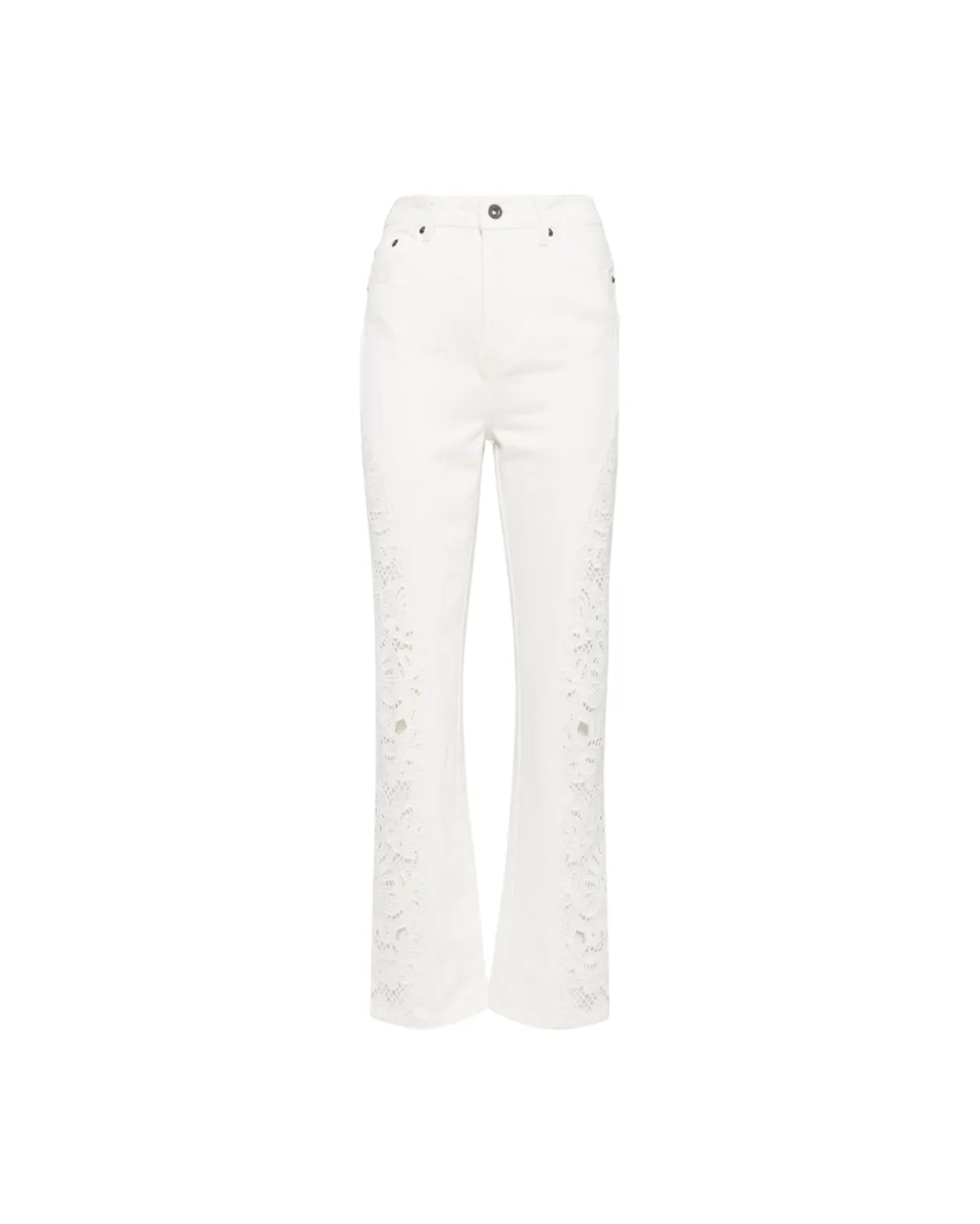 White Cutwork Denim Jeans