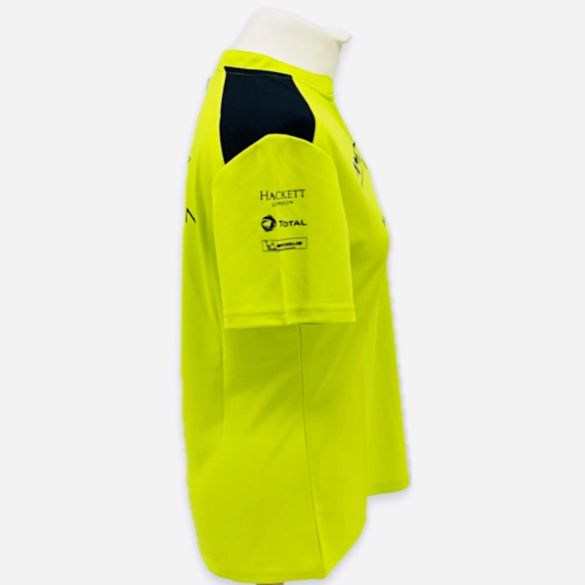 Women's AMR Aston Martin Racing Le Mans Team Issued Polo Shirt Lime Green-Used