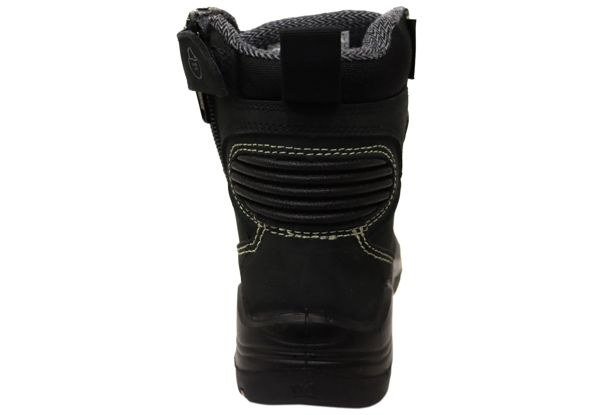 Womens KingGee Bennu Pro 6 Leather Comfortable Work Boots Black
