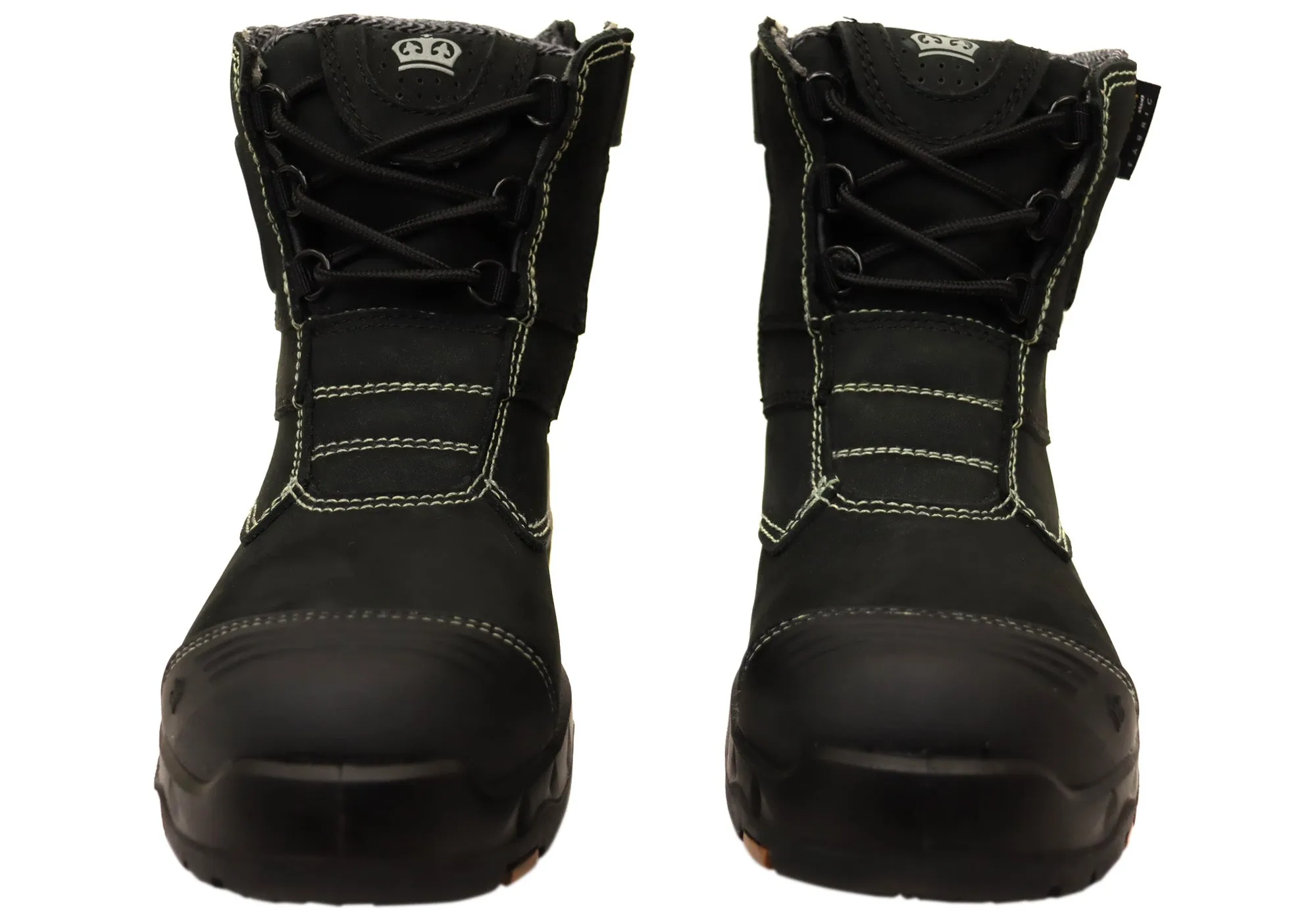 Womens KingGee Bennu Pro 6 Leather Comfortable Work Boots Black