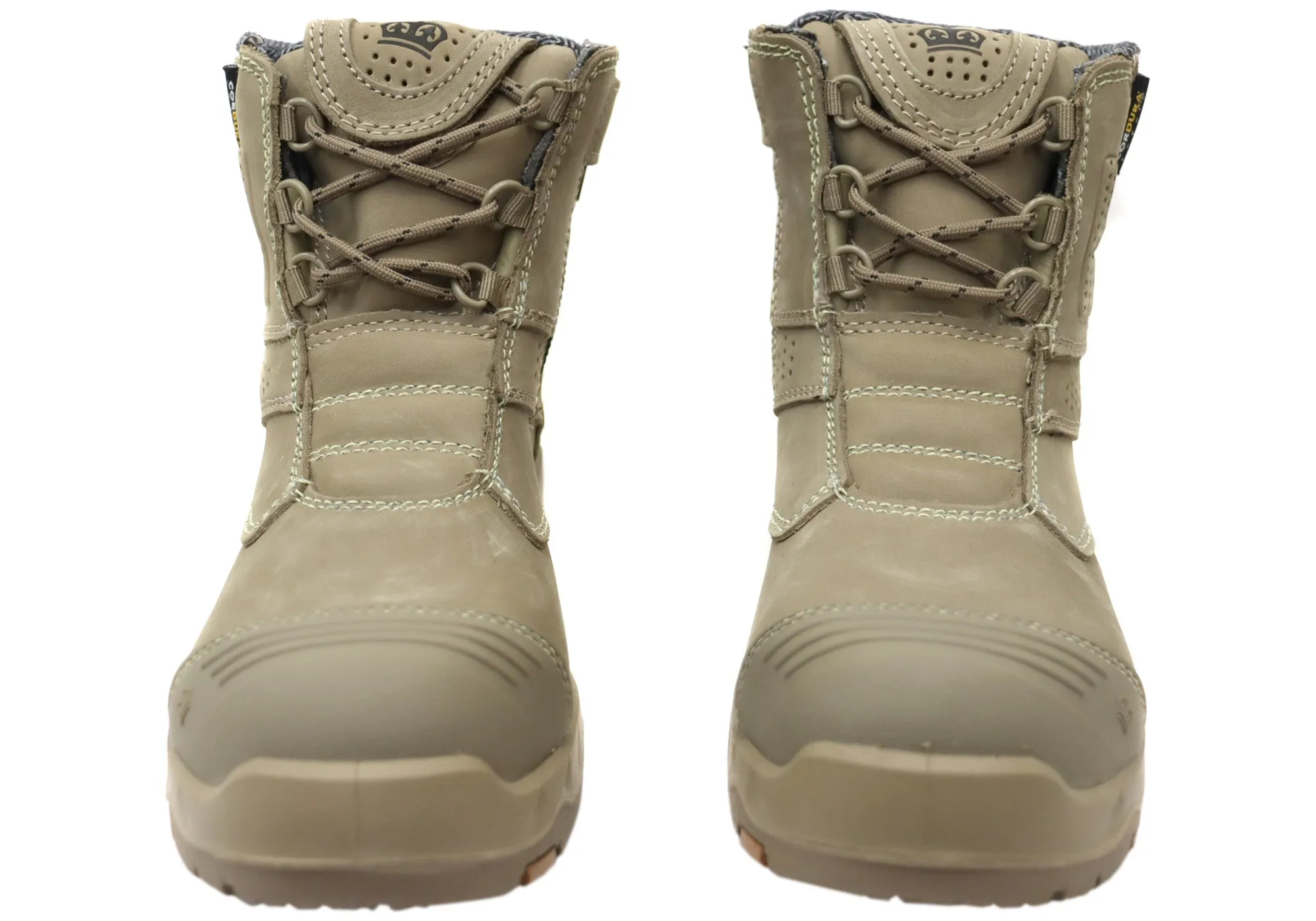 Womens KingGee Bennu Pro 6 Leather Comfortable Work Boots Stone