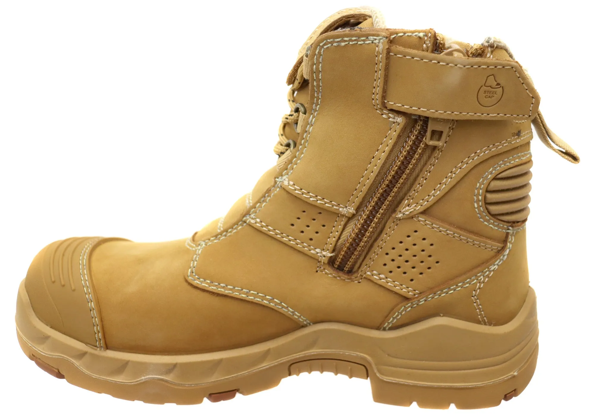Womens KingGee Bennu Pro 6 Leather Work Boots Wheat