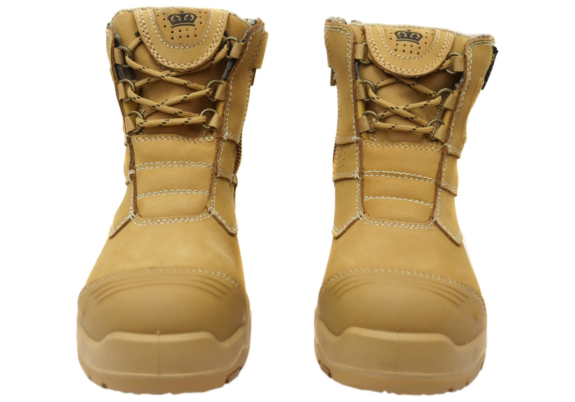 Womens KingGee Bennu Pro 6 Leather Work Boots Wheat