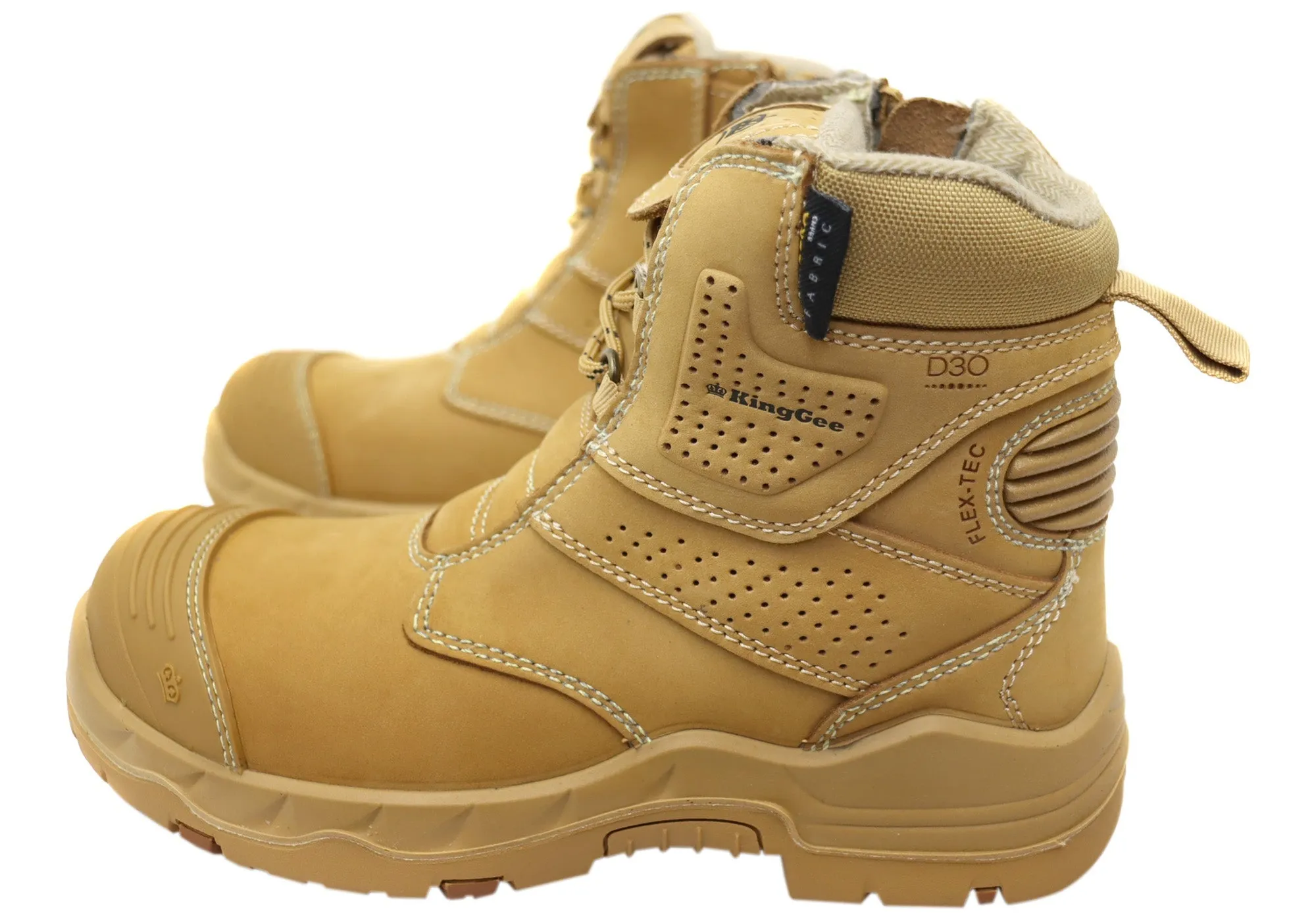 Womens KingGee Bennu Pro 6 Leather Work Boots Wheat