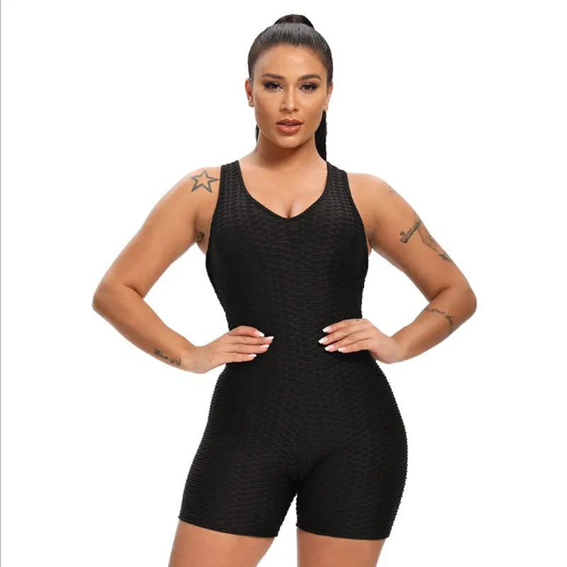 Workout Sets for Women 2 Piece High Waist Crop Tank Yoga Shorts