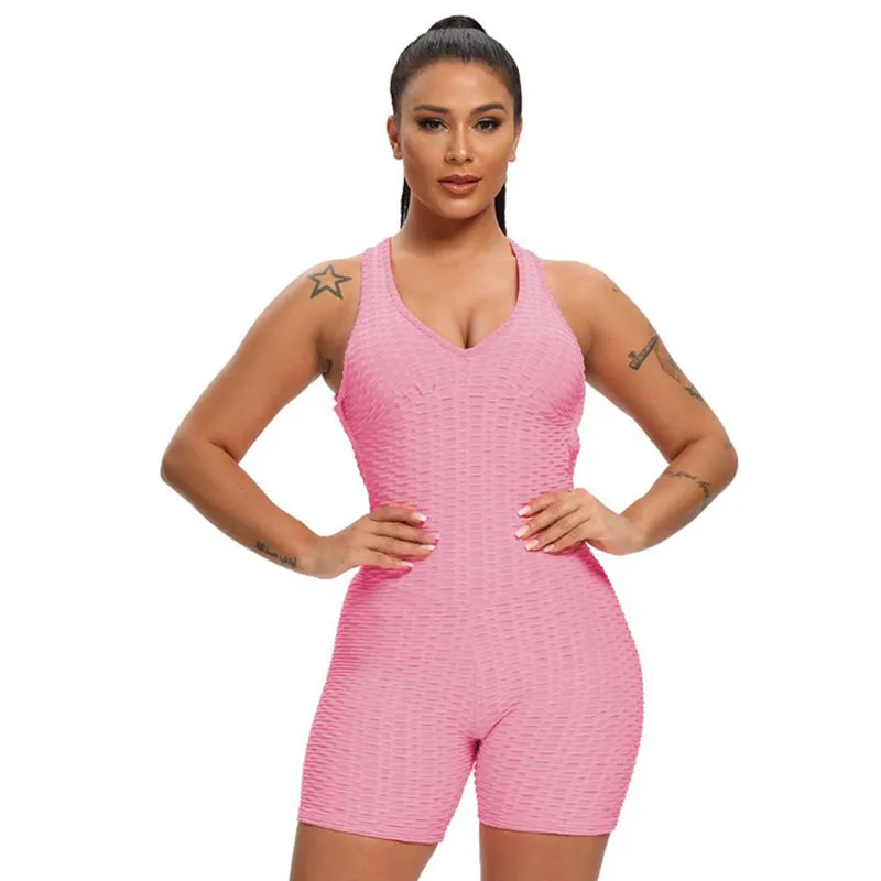Workout Sets for Women 2 Piece High Waist Crop Tank Yoga Shorts