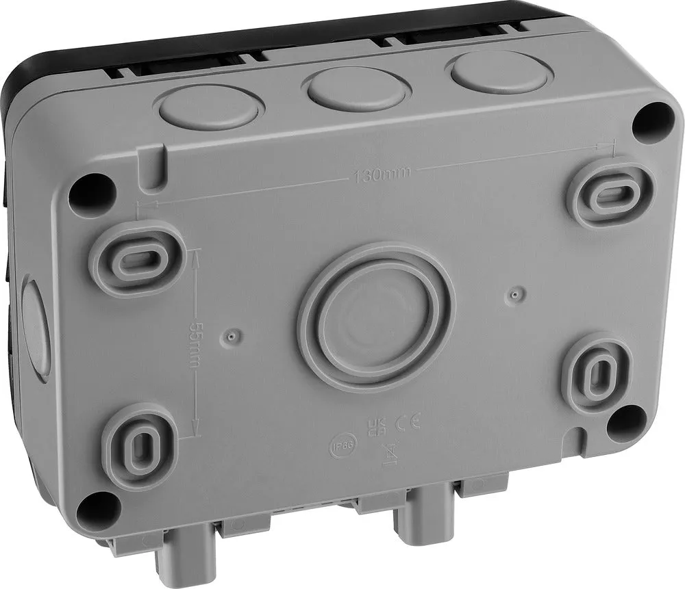 WP22 BG Outdoor Socket – 13A Double Switch (IP66)