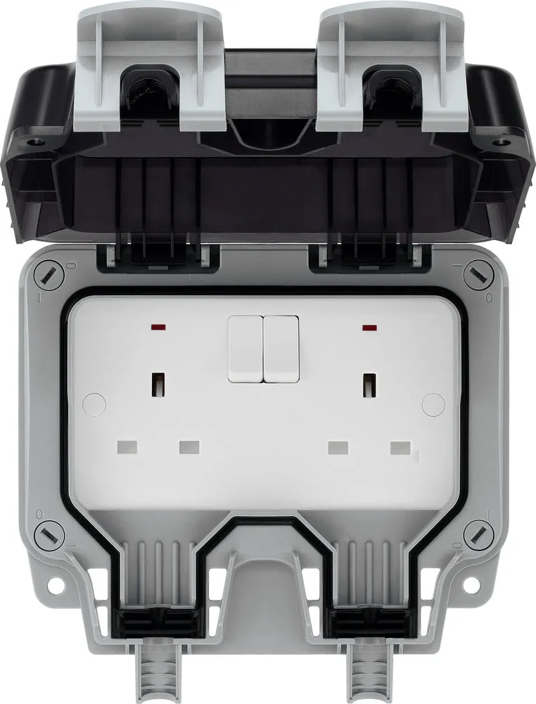 WP22 BG Outdoor Socket – 13A Double Switch (IP66)
