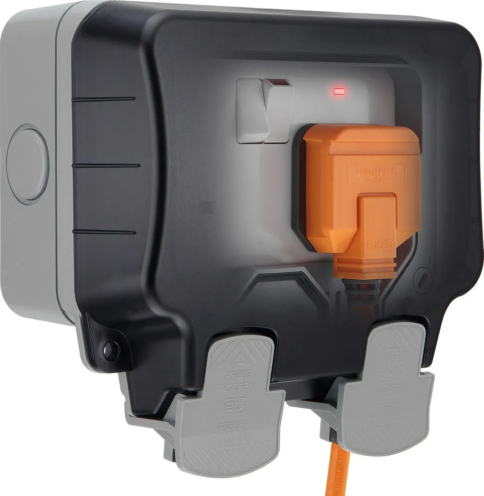 WP22 BG Outdoor Socket – 13A Double Switch (IP66)