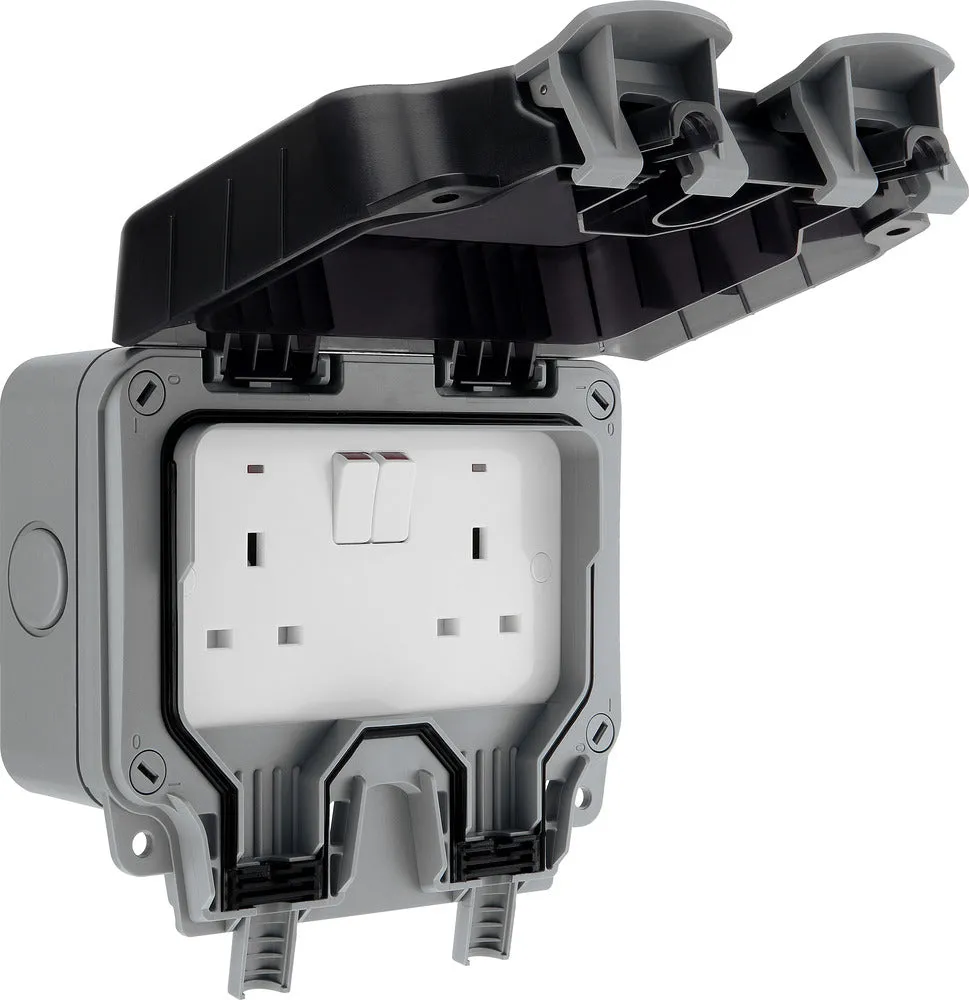 WP22 BG Outdoor Socket – 13A Double Switch (IP66)