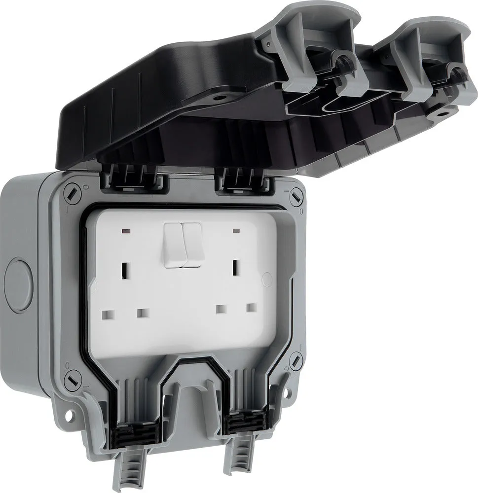 WP22 BG Outdoor Socket – 13A Double Switch (IP66)
