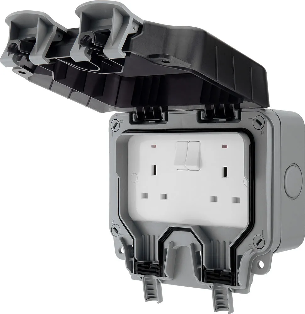WP22 BG Outdoor Socket – 13A Double Switch (IP66)