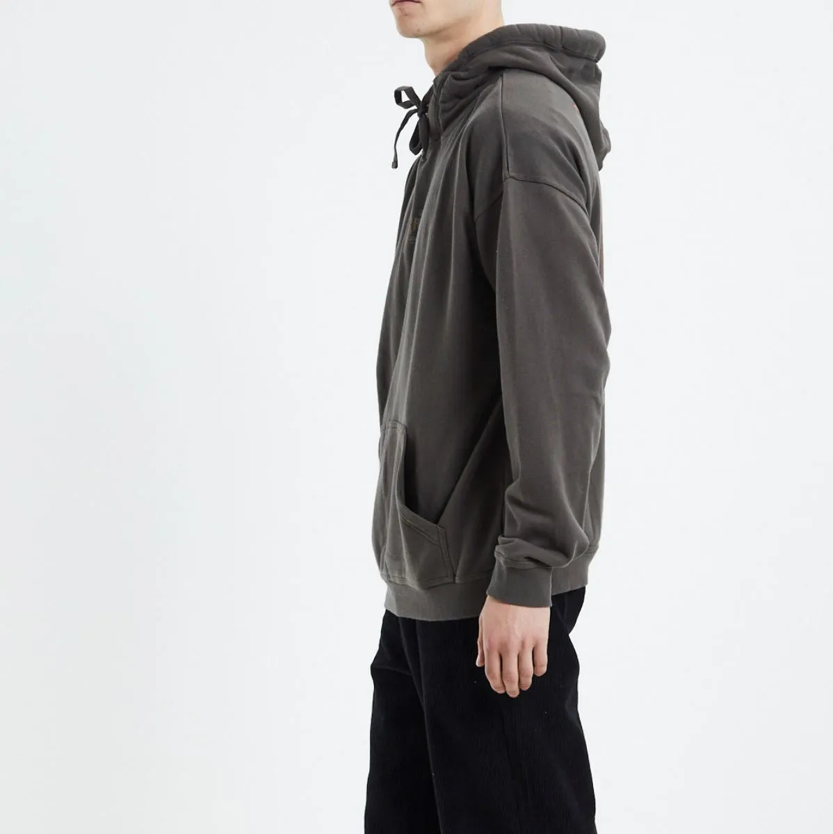 Wrangler Graphic Print Slouch Hoodie Slate Grey Size Large