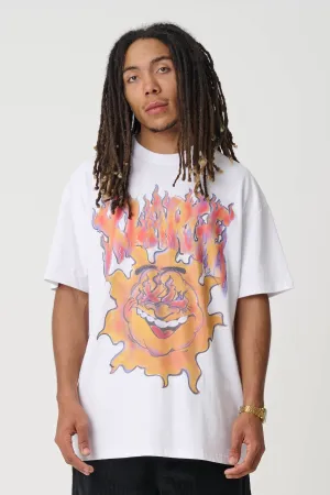 XL BURNING TEE - SOLID WHITE