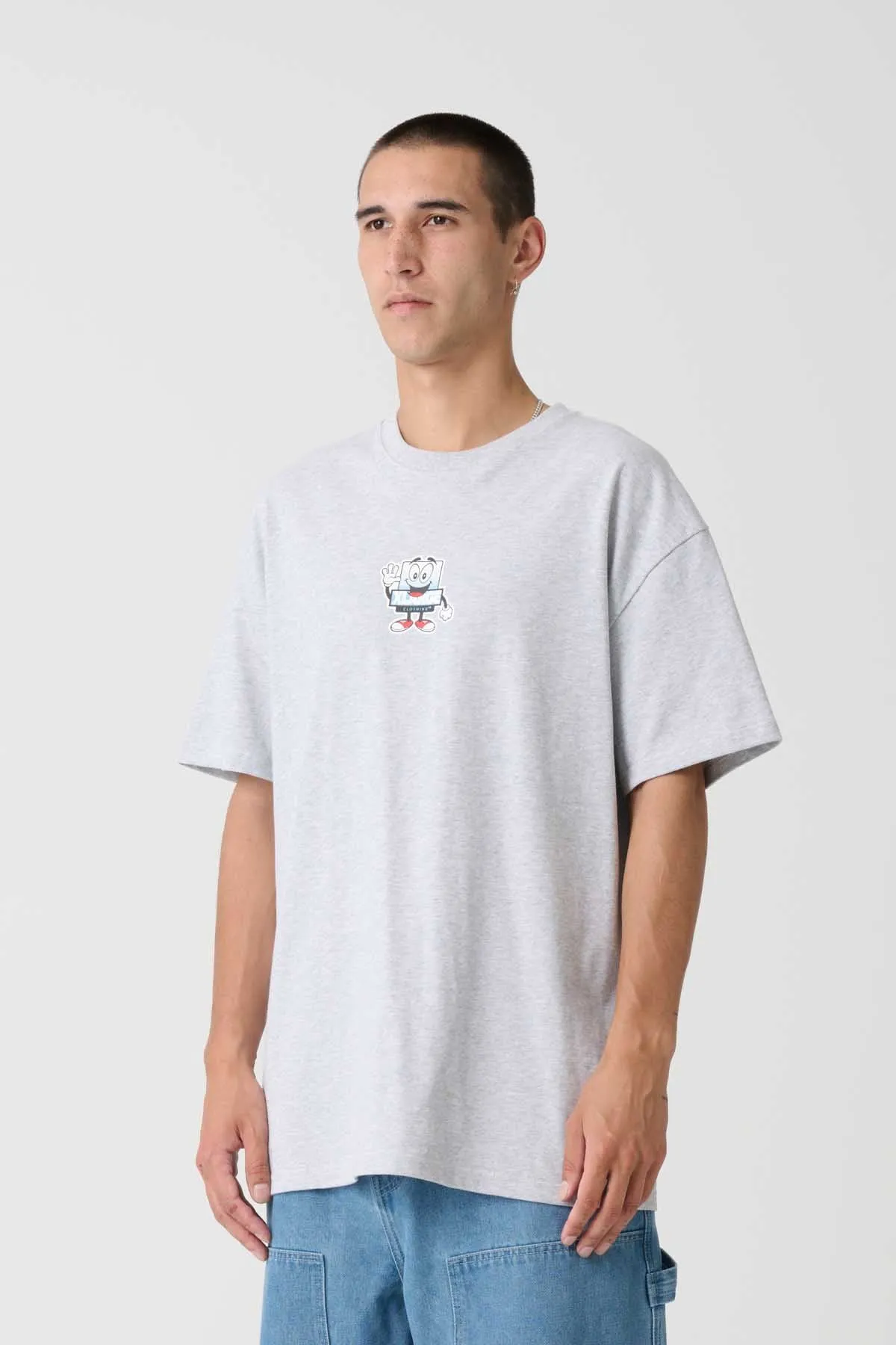 XL MAN TEE - ASH HEATHER