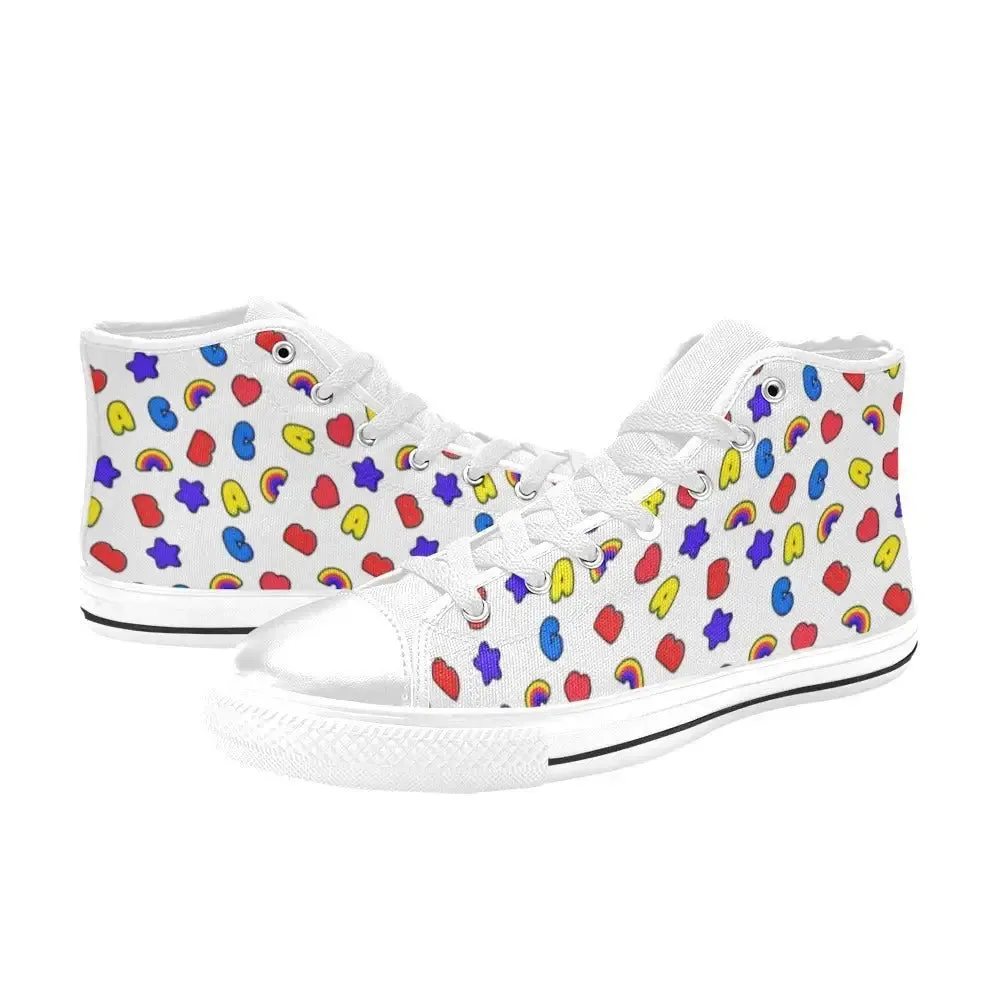 Y2K Full Zip Canvas Sneakers for Women with Rubber Out-Sole
