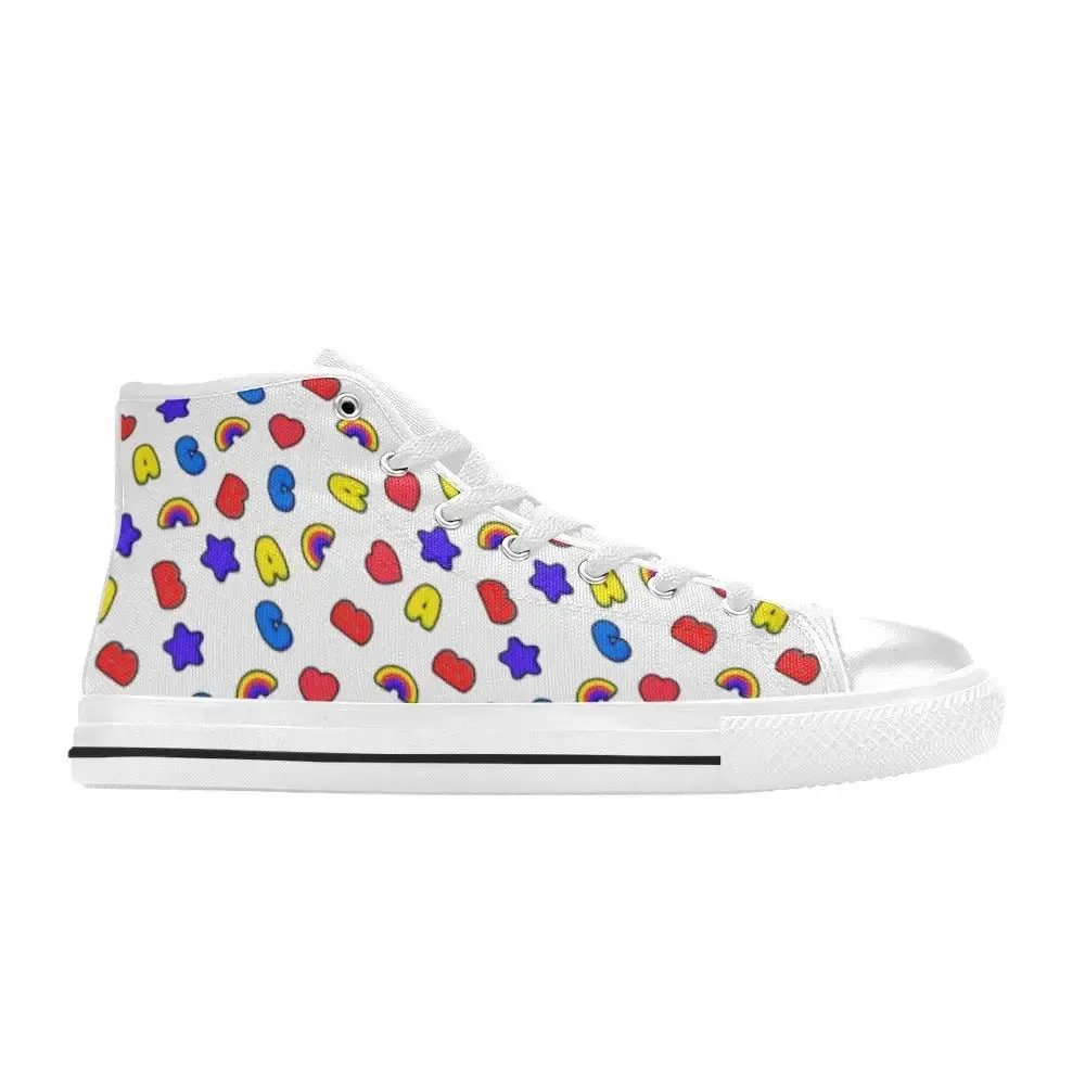 Y2K Full Zip Canvas Sneakers for Women with Rubber Out-Sole